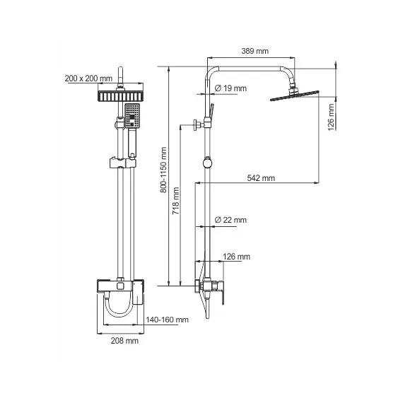 Душевой комплект WasserKRAFT A17702