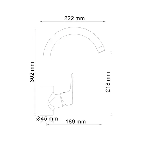 Смеситель для кухонной мойки WasserKRAFT Lippe 4500 4507