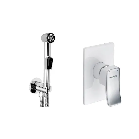 Встраиваемый комплект  WasserKRAFT A010657WHITE  для биде со шлангом