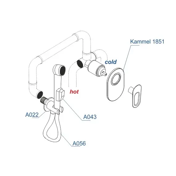 Встраиваемый комплект  WasserKRAFT A111856