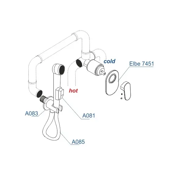Встраиваемый комплект  WasserKRAFT A117451