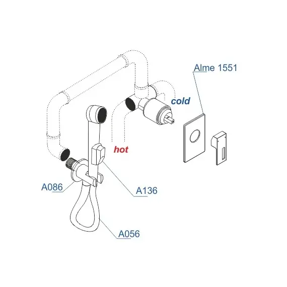 Встраиваемый комплект  WasserKRAFT A15156