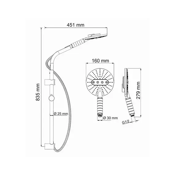 Душевой комплект WasserKRAFT A044