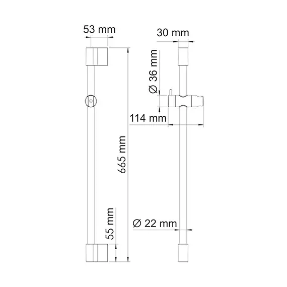 Штанга  для душа  WasserKRAFT Mindel A154