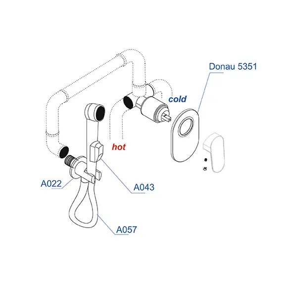 Встраиваемый комплект  WasserKRAFT A11057