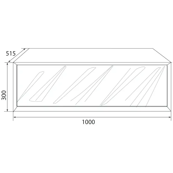 Тумба подвесная 1Marka  Glace White (низ)