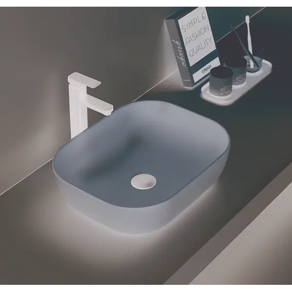 Раковина для ванной накладная прямоугольная CeramaLux 78104