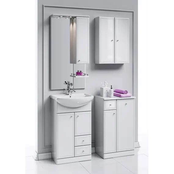 Тумба напольная с раковиной AQWELLA 55 Барселона на цоколе