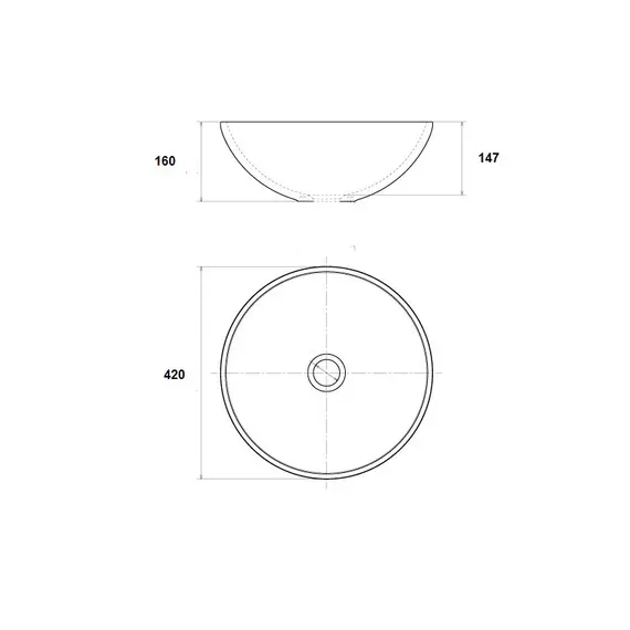 Накладная раковина-чаша Bronze De Luxe Melody 2241