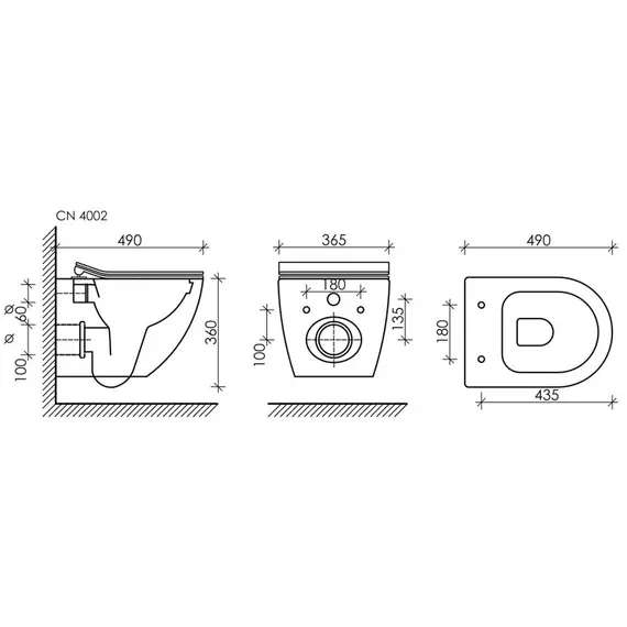 Подвесной унитаз Ceramica Nova Metropol Rimless CN4002