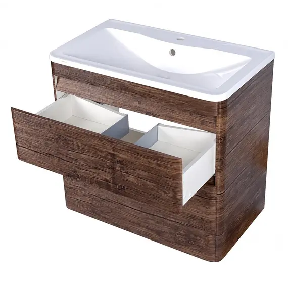 Тумба напольная с раковиной Style Line Атлантика , старое дерево