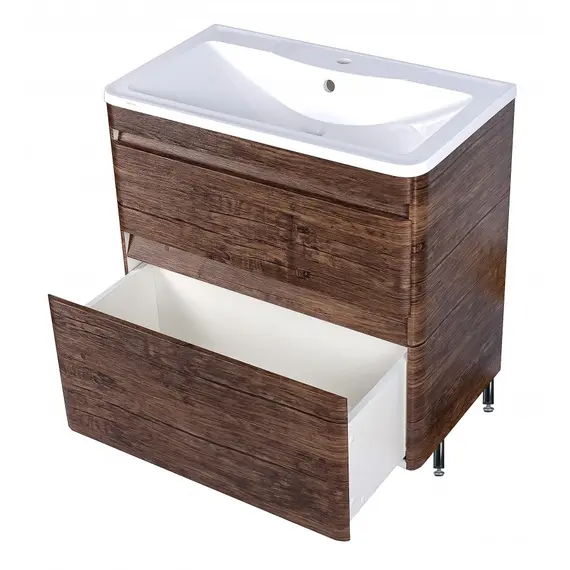 Тумба напольная с раковиной Style Line Атлантика , старое дерево