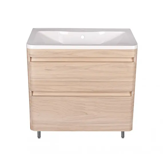 Тумба напольная с раковиной Style Line Атлантика, ясень перламутр