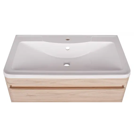 Тумба напольная с раковиной Style Line Атлантика, ясень перламутр