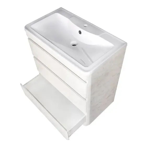 Тумба напольная с раковиной Style Line Атлантика 80 Люкс Plus бетон крем