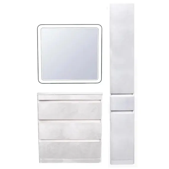 Тумба напольная с раковиной Style Line Атлантика 80 Люкс Plus бетон крем