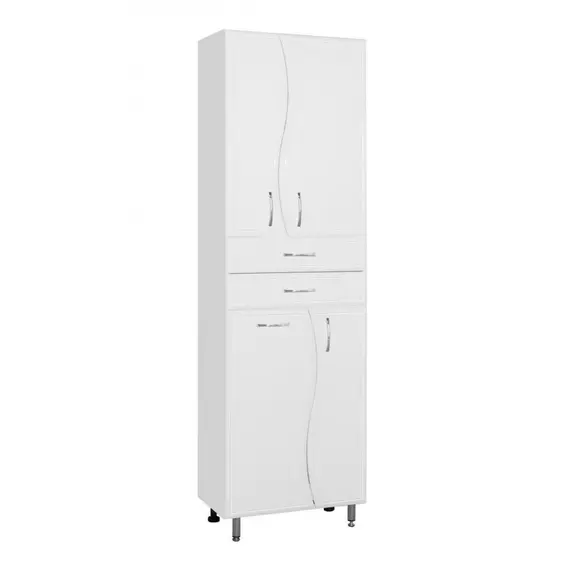 Пенал напольный Style Line Волна 60, с бельевой корзиной