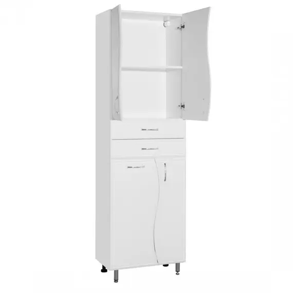 Пенал напольный Style Line Волна 60, с бельевой корзиной