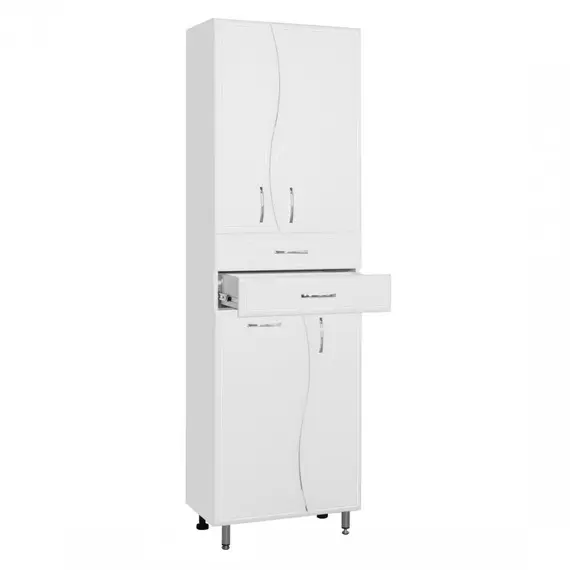 Пенал напольный Style Line Волна 60, с бельевой корзиной