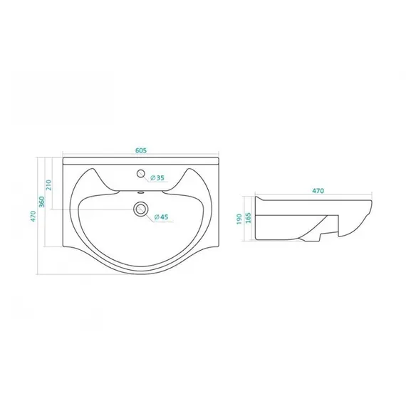 Тумба напольная с раковиной Style Line