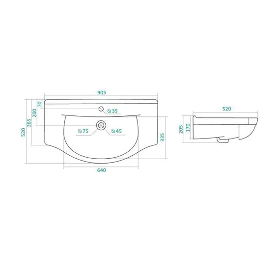 Тумба напольная с раковиной Style Line