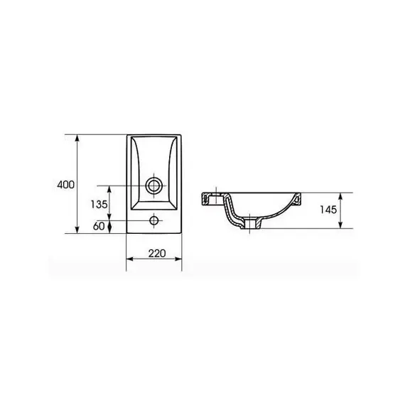 Тумба подвесная с раковиной Style Line Compact Como 40