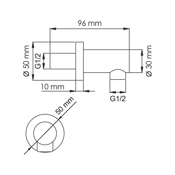 Подключение шланга WasserKRAFT Elbe 7400 A082