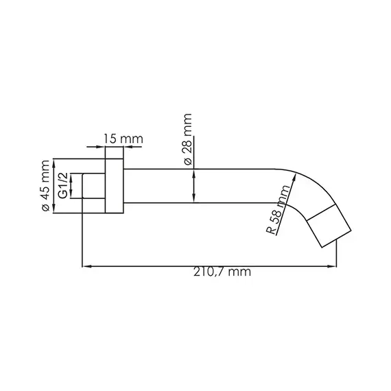 Излив WasserKRAFT Elbe 7400 A084