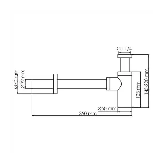 Сифон  WasserKRAFT Aisch 5500 A170