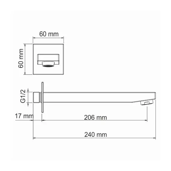 Излив WasserKRAFT Exter 1600 A107