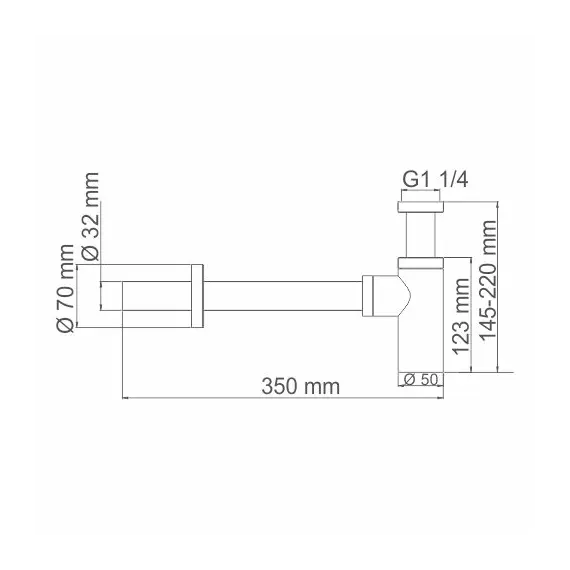 Сифон  WasserKRAFT Mindel 8500 A150