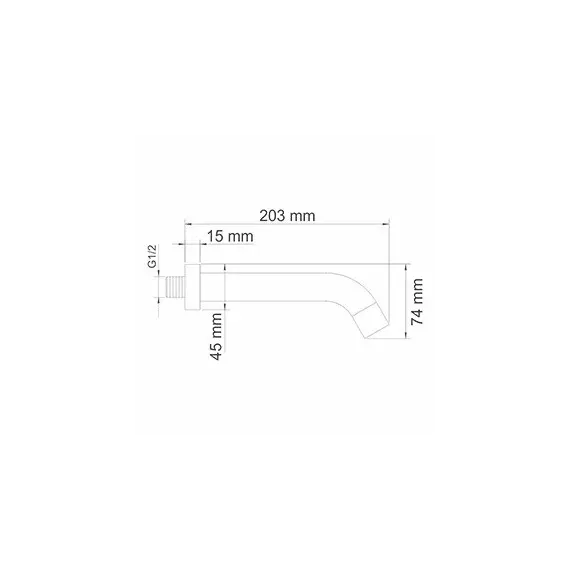 Встраиваемый излив WasserKRAFT  A018