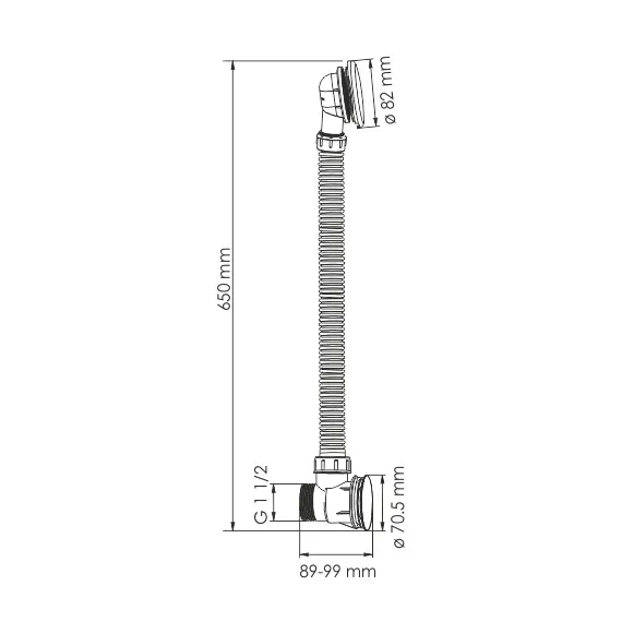 Слив-перелив для ванны  WasserKRAFT Exter 1600 A054