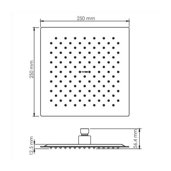 Верхняя душевая насадка WasserKRAFT Glan 6600 A199