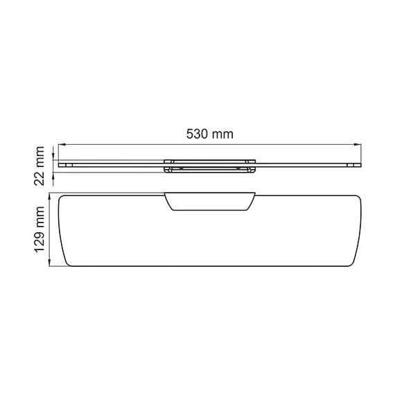 Полка стеклянная WasserKRAFT Wiese K-8900 K-8924
