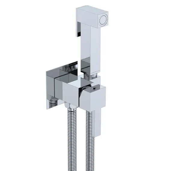 Смеситель для гигиенического душа со штуцером и держателем Cezares CZR-SET-DA2-ID3-FMM120-01