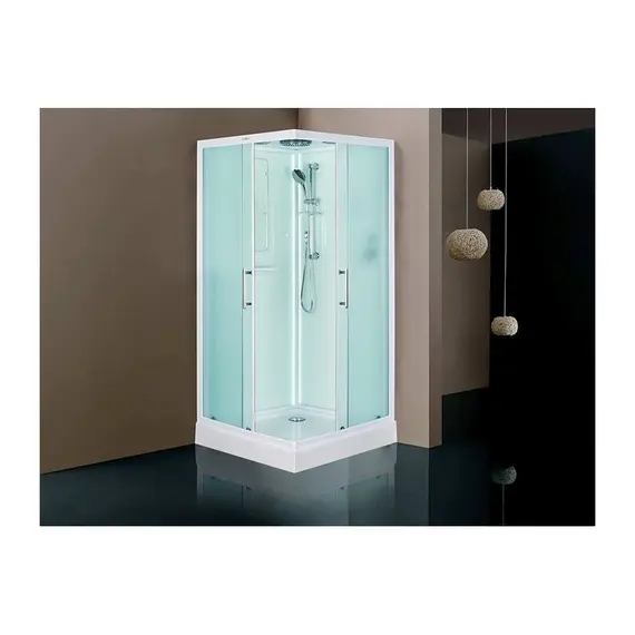 Душевая кабина квадратная с крышей и LED освещением ESBANO-ES-L90/100CKR