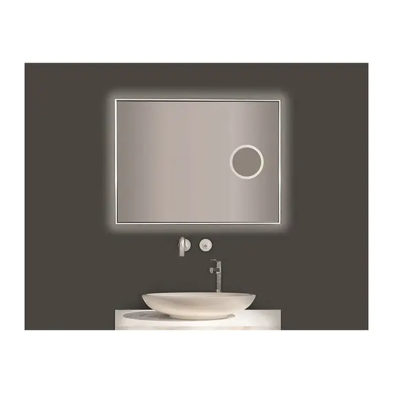 Зеркало с подсветкой + увел.линза  Esbano ES-3803KDF 100х80