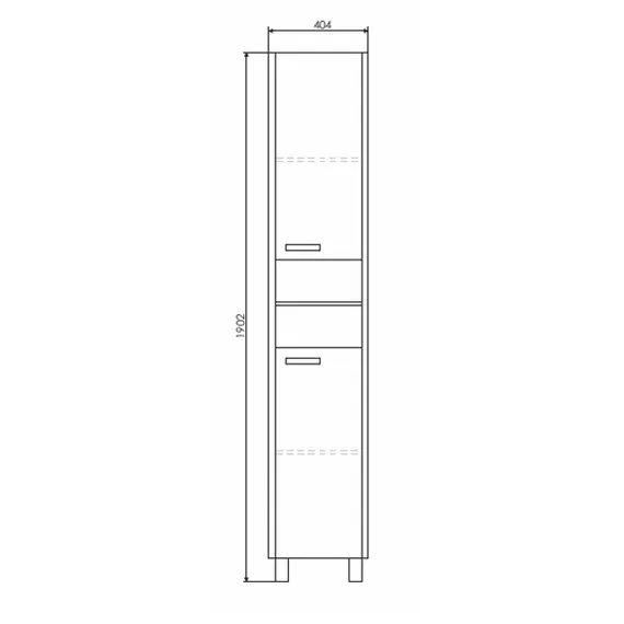COMFORTY. Шкаф-колонна "Марио-40" дуб/сосна