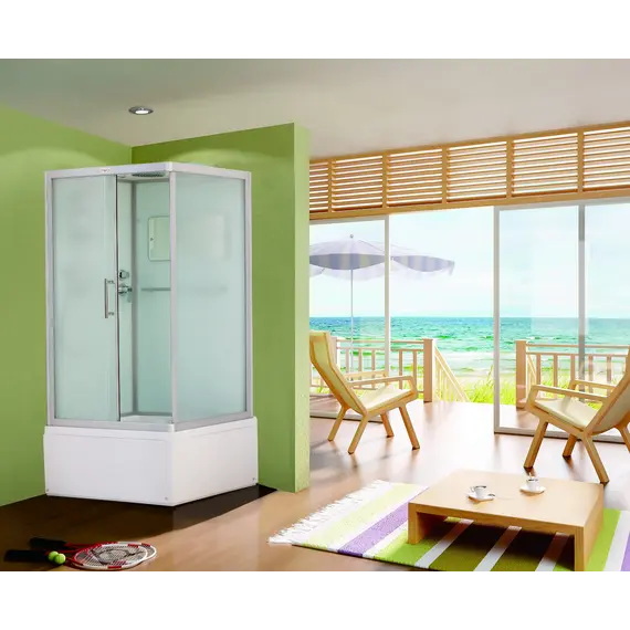 Душевая кабина ESBANO прямоугольная с крышей и высоким поддоном EST-108CKRB/LR   100x80x210cм