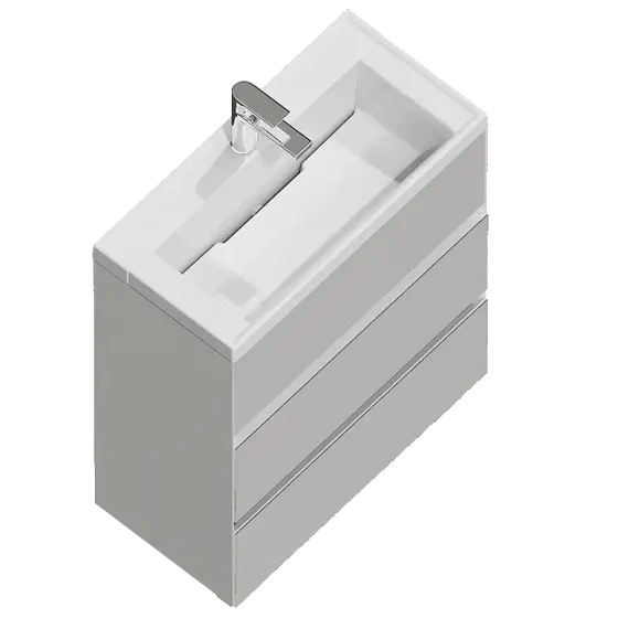 Тумба напольная с раковиной 1 Marka Bumble 2 ящика