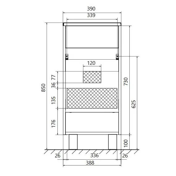 Тумба напольная с раковиной 1Marka Lira