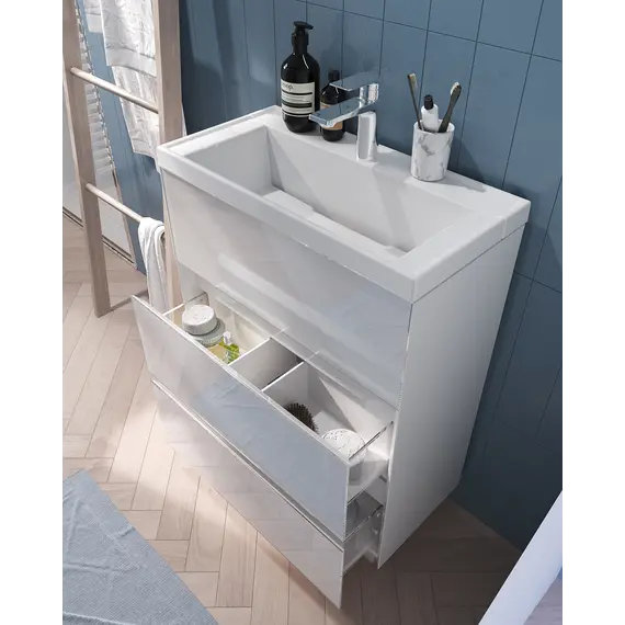 Тумба напольная с раковиной 1 Marka Bumble 2 ящика