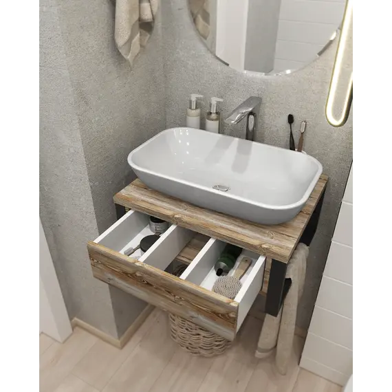 Тумба подвесная 1Marka GRUNGE LOFT дуб намибия