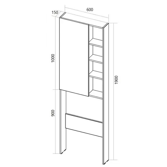Шкаф напольный 1Marka Gaula 60