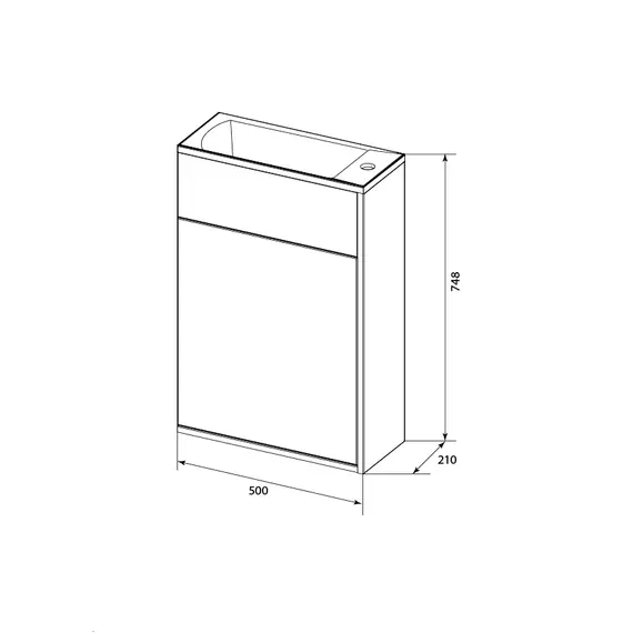 Тумба с раковиной 1Marka Stretto