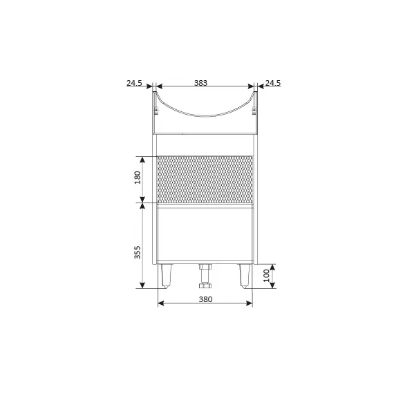 Тумба напольная без  раковины 45/50 1Marka Story с дверцами