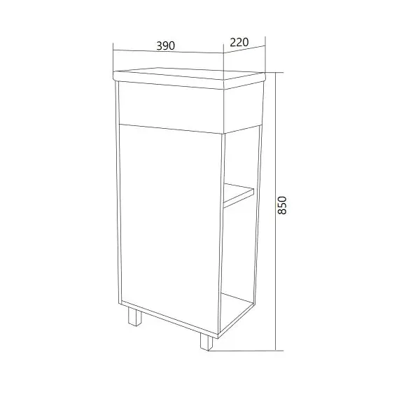 Тумба напольная с раковиной 1Marka Laura 1 дверь