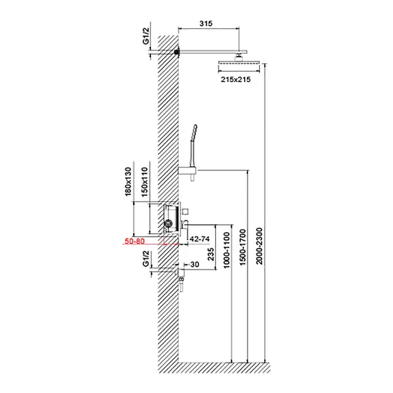 Душевая система встроенная Timo Selene SX-2069