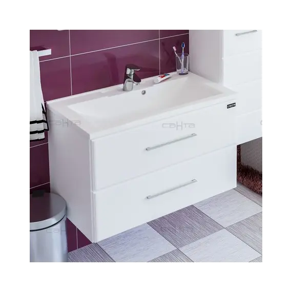 Тумба подвесная "Омега-80" 2 ящика, без раковины